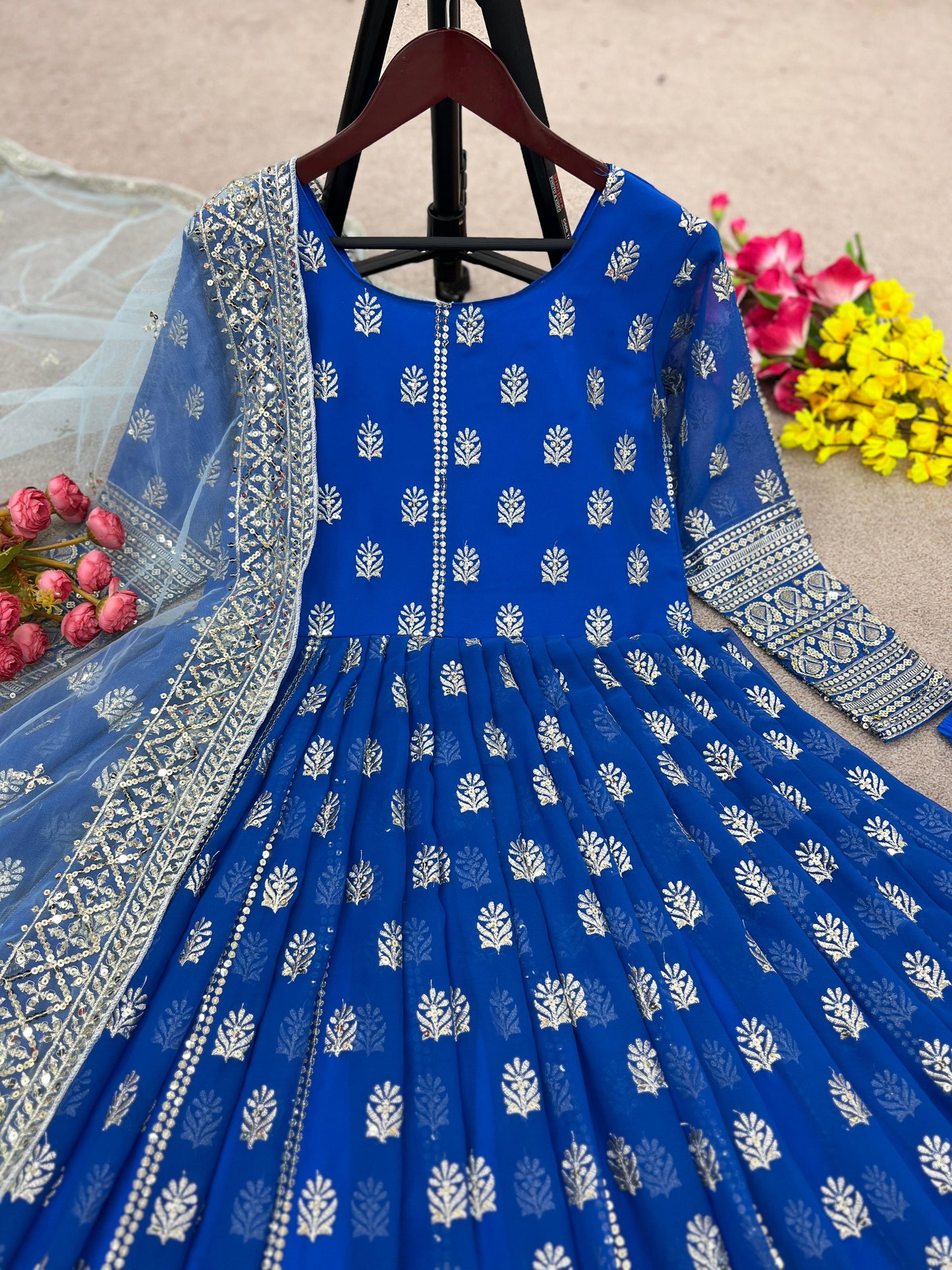 Dress Down A Gown -3 Piece Set (Rhythmic Blue)