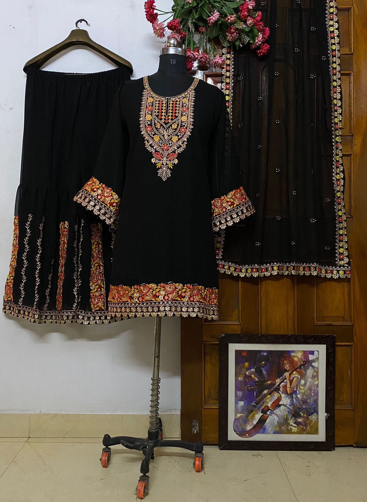 BlackWood Rose Kurti set