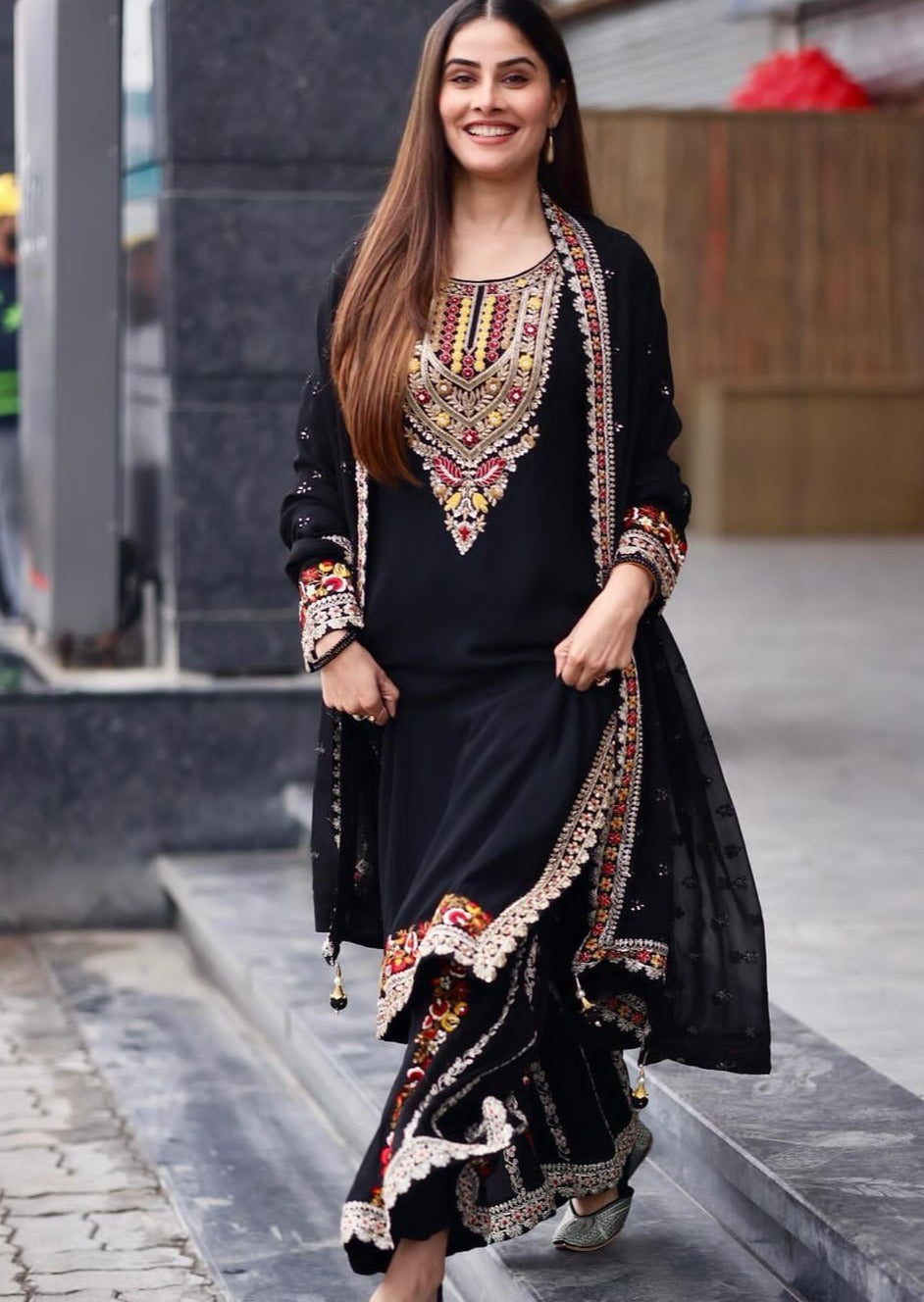 BlackWood Rose Kurti set