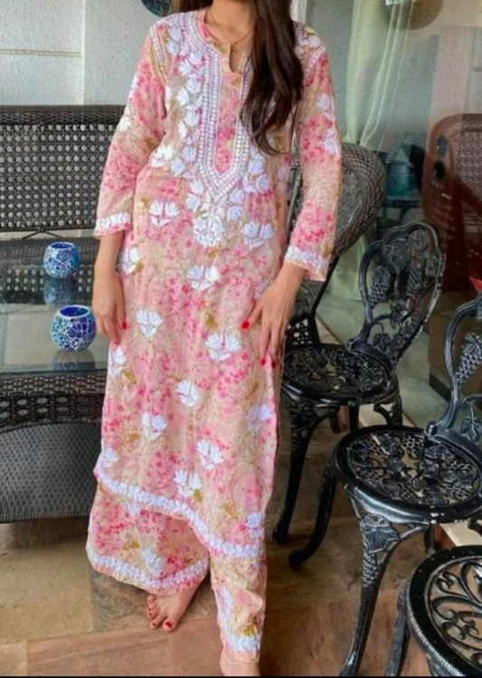 Light Hearted -Chikankari Kurti Set