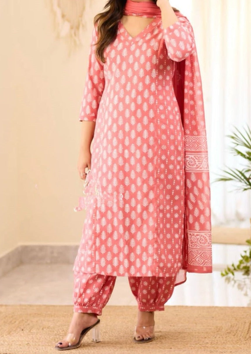 Pink Blaze - Rayon Kurti Set